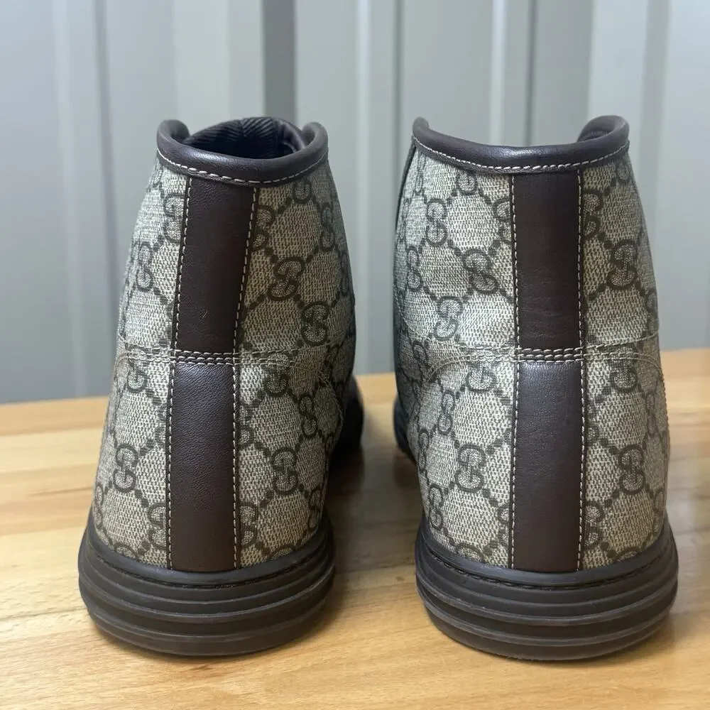 Gucci GG Supreme Monogram High Top Men's UK 10~US 11 295383 - Missing Insoles